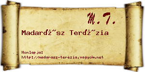 Madarász Terézia névjegykártya